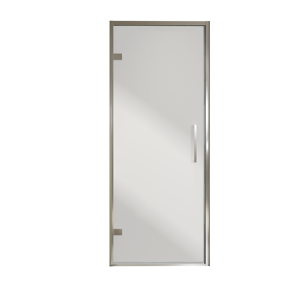 Balmani Senses Design porte pivotante à gauche 90 cm x 210 cm verre Miroir Reflex, Profil chrome