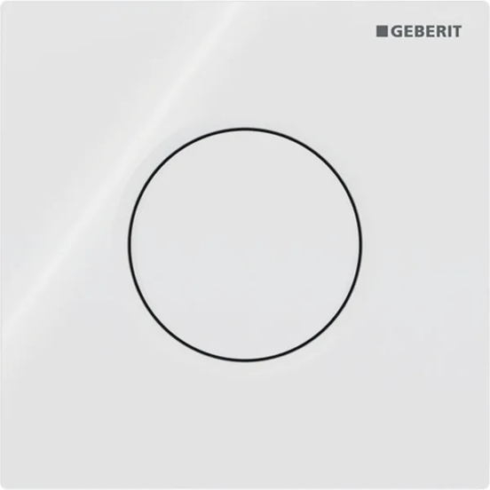 Geberit Sigma 01 plaque commande blanc brillant pour Duofix urinoir bâti-support