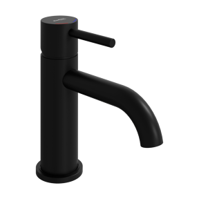 Blaufoss Round S Waschbecken Armatur: Schwarz matt