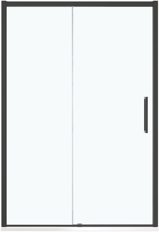 Luca Varess Senses douche schuifdeur 160 x 200 cm helder glas mat zwart profiel