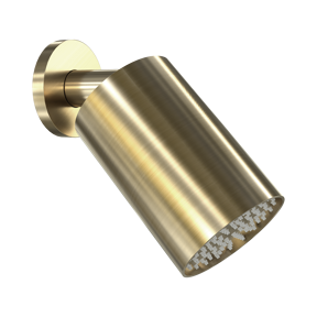 Blaufoss Luxor 90 Hoofddouche rond 14 x 9 cm met wand douchearm brushed champagne gold