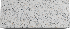 Storke Edge meuble salle de bains à poser 130 x 52 cm noir mat avec Tavola tablette simple ou double en blanc/noir mat terrazzo