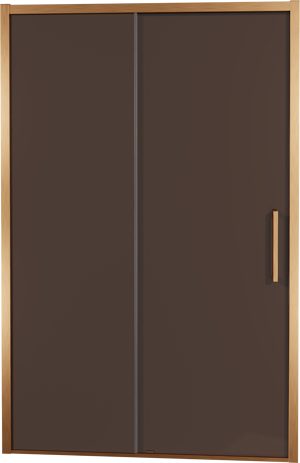 Balmani Senses Design porte coulissante réversible 160 cm x 210 cm verre Bronze, Profil Brushed Rosegold