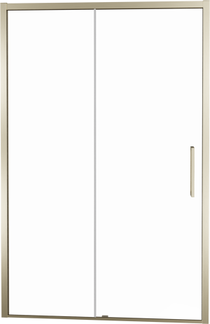 Balmani Senses Design porte coulissante réversible 160 cm x 210 cm verre transparent, Profil Brushed Champagne Gold