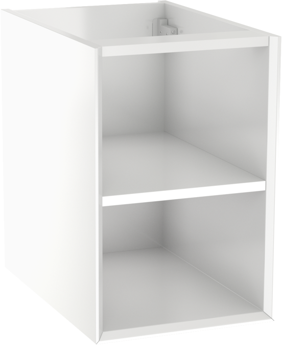 Storke Edge meuble sous-vasque suspendu 35 x 52 cm blanc brillant avec 2 niches