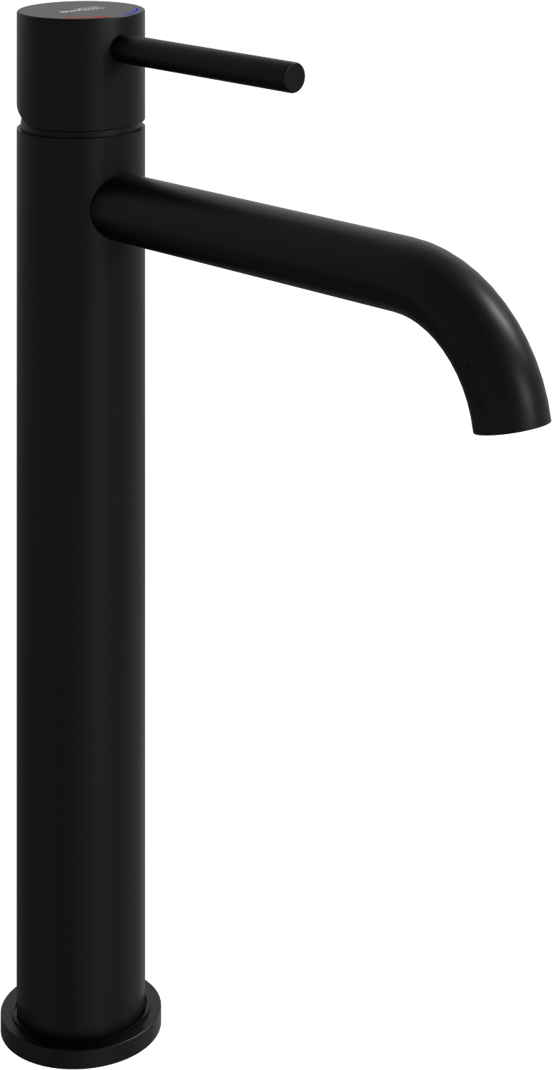 Blaufoss Round S robinet de lavabo haut noir mat