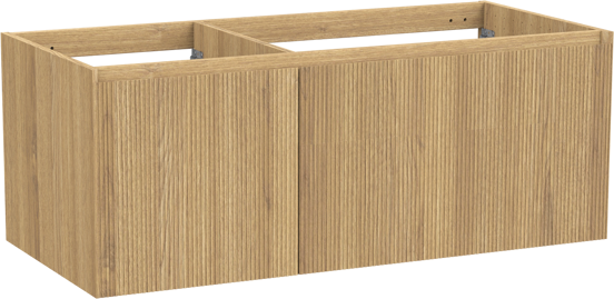 Balmani Fila zwevende wastafelonderkast 120 x 55 cm asymmetrisch rechts fineer naturel eiken 4 lades
