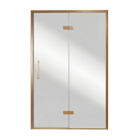 Balmani Senses Design porte pivotante à droite 140 cm x 210 cm verre Miroir Reflex, Profil Brushed Rosegold