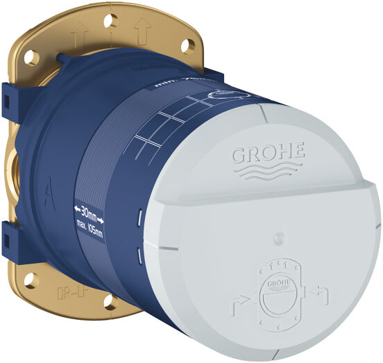 Grohe Grohtherm SmartControl colonne de douche encastrée robinet thermostatique avec douche de tête cascade ronde 31 cm chrome brillant