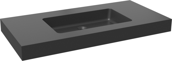 Storke Scuro High Einzelwaschtisch, Quarz matt, 105 x 52 cm