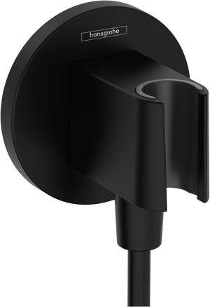 Hansgrohe FixFit Porter S Wandhalter mit Duschschlauchanschluss 1/2" schwarz matt