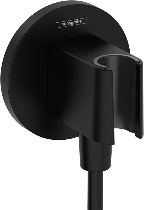 Hansgrohe FixFit Porter S Wandhalter mit Duschschlauchanschluss 1/2" schwarz matt