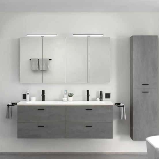 Storke Reflecta armoire de toilette 65 x 75 cm béton gris foncé