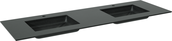 Balmani Tablo Facetta double vasque granite doux 180 x 55 cm