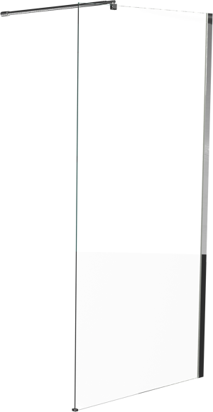 Linie Walk-In douche à l'italienne 100 x 200 cm verre transparent profil chrome brillant