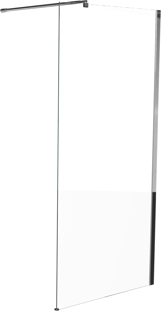 Linie Walk-In Walk-In Dusche: 100 x 200 cm, Klarglas, Chrom Profil, glänzend