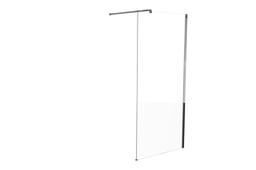 Linie Walk-In douche à l'italienne 100 x 200 cm verre transparent profil chrome brillant