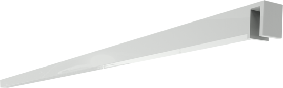 Balmani Modular inloopdouche 90 x 200 cm helder glas met matte strook mat wit profiel