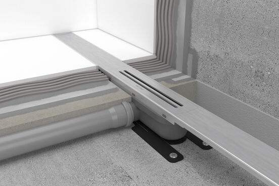 Easy Drain R-Line Clean Color douchegoot 70cm mat zwart