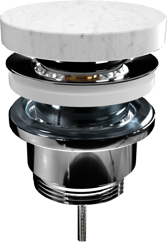 Balmani Click Flat afvoerplug afsluitbaar Carrara