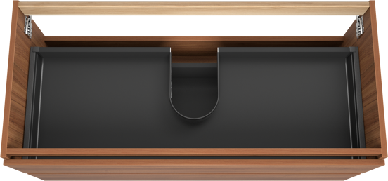 Balmani Lucida zwevende wastafelonderkast 120 x 55 cm notelaar 2 lades