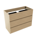 Storke Edge staande wastafelonderkast 105 x 52 cm natuur eik 3 lades