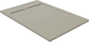 Luca Varess Dandy douchebak 120 x 80 cm composietmarmer mat zijdegrijs rock structuur