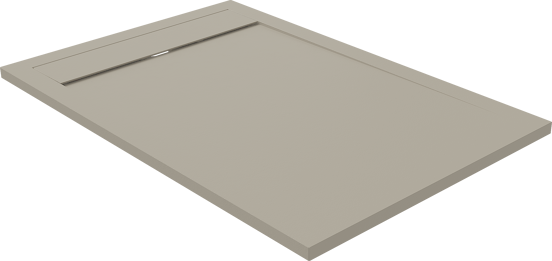 Luca Varess Dandy receveur de douche 120 x 80 cm marbre composite Soie grise mat structure rock