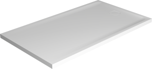 Balmani Bayou Duschwanne: 160 x 90 cm, Solid Surface, Weiß matt