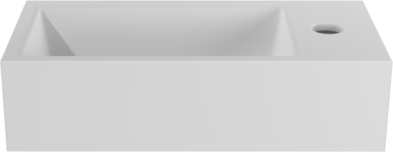 Luca Varess Cubic fonteintje 40,5 x 20 cm mat witte porselein
