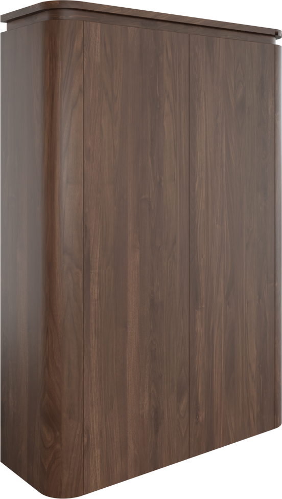 Balmani Moon hängender Säulenschrank Amerikanischer nussbaum 90 x 32 x 130 cm
