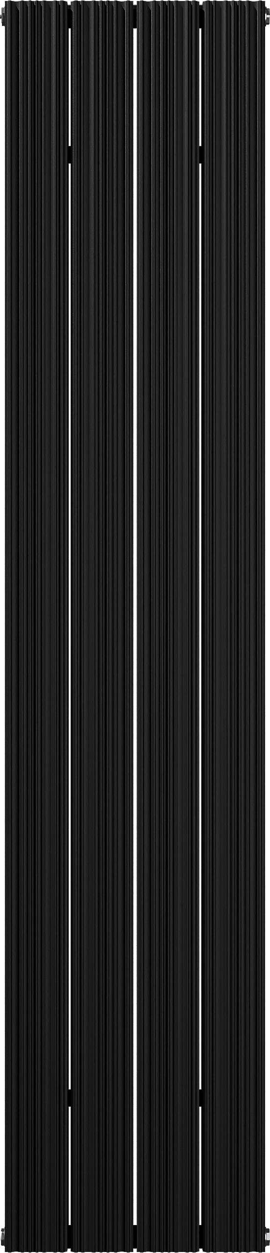 Vipera Mares sèche-serviettes double 37,5 x 180 cm chauffage central noir mat raccordements latéral et central possibles 1477W