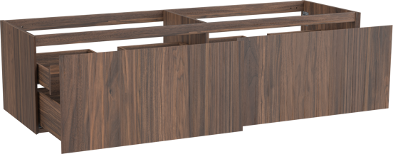 Balmani Idra zwevende wastafelonderkast 180 x 55 cm fineer notenhout 4 lades