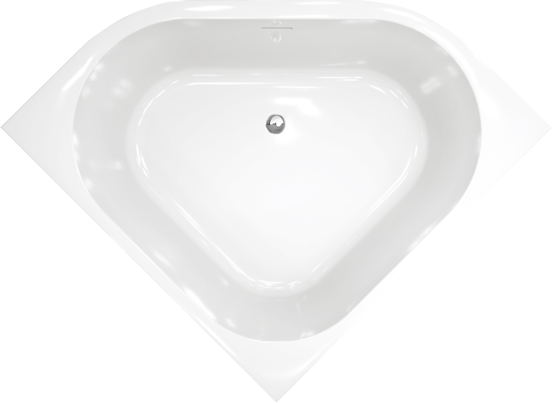 Luca Varess Idol baignoire d'angle gauche ou droite duo 135 x 135 cm acrylique blanc brillant