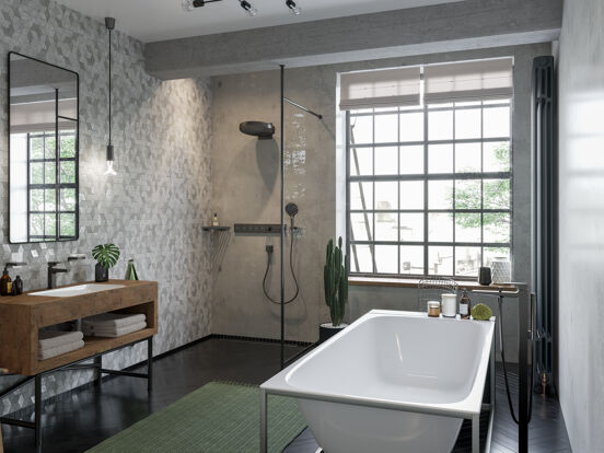Hansgrohe Rainfinity 360 rond regendouchekop Ø 36 cm brushed black chrome