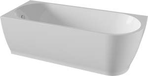 Linie Paulo baignoire d'angle gauche simple 170 x 70 cm acrylique blanc mat