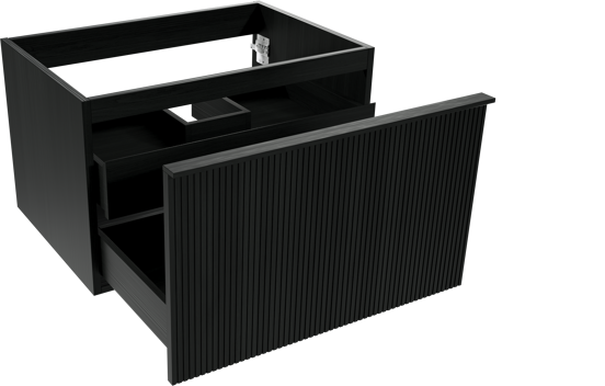 Balmani Forma meuble sous-vasque suspendu 75 x 55 cm chêne noir 2 tiroirs