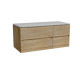 Storke Edge meuble salle de bains avec tablette pour vasques Tavola