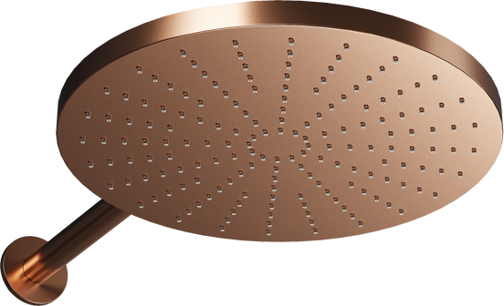 BLAUFOSS Nola 300 Hoofddouche rond 30 cm met wand douchearm Brushed Rosegold