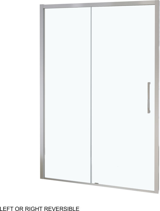 Luca Varess Senses schuifdeur met vaste wand - voor douchehoek - 160 cm helder glas glanzend chroom profiel