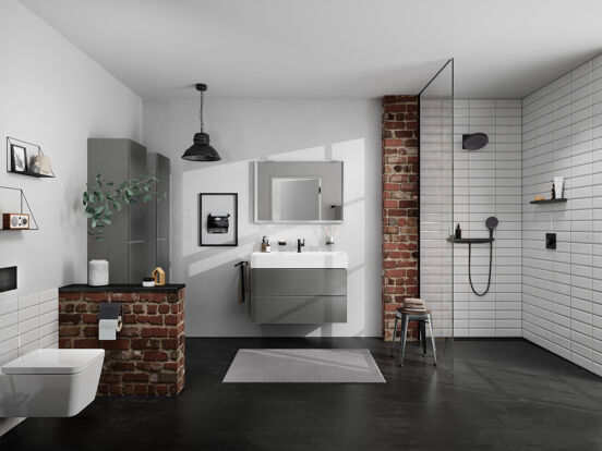 Hansgrohe AddStoris Wc-rol houder mat zwart