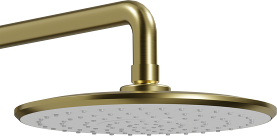 Linie Neptunus colonne de douche de pluie robinet thermostatique brushed gold