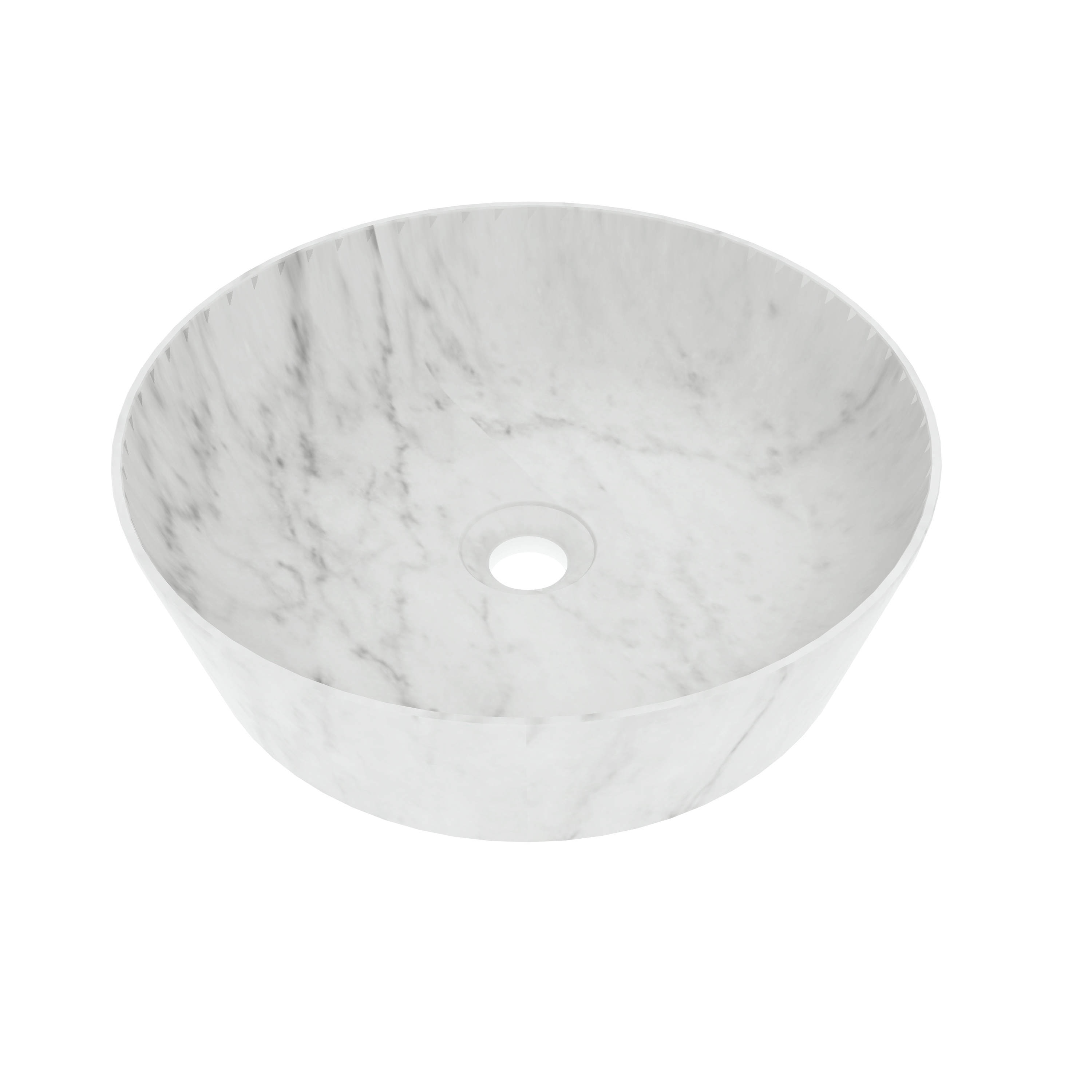 Balmani Still waskom Carrara marmer rond Ø 38 cm