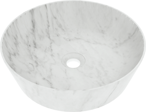 Balmani Still waskom Carrara marmer rond Ø 38 cm