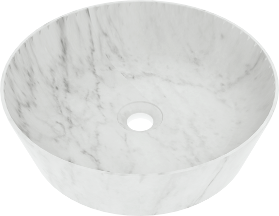 Balmani Still waskom Carrara marmer rond Ø 38 cm