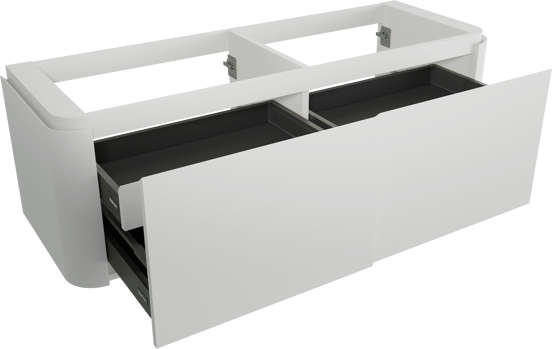 Balmani Moon meuble sous-lavabo suspendu 160 x 55 cm blanc mat 4 tiroirs