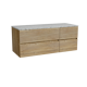 Storke Edge meuble salle de bains avec tablette pour vasques Tavola
