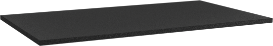 Storke Panton Einzelwaschtischplatte, mattschwarze pulverbeschichtete mdf, 95 x 52 cm