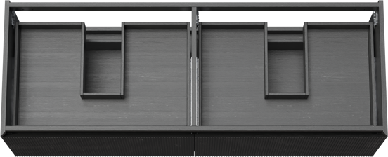 Balmani Fila meuble sous-vasque suspendu 150 x 55 cm placage chêne noir 4 tiroirs