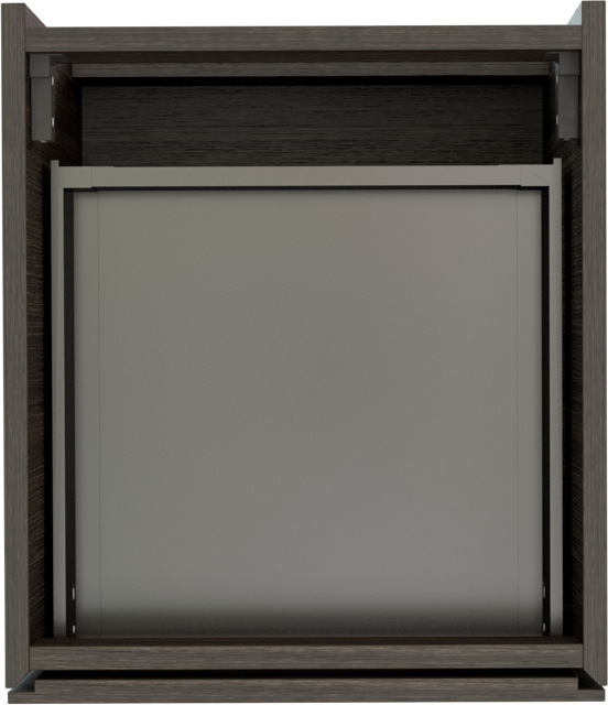 Storke Edge meuble sous-lavabo suspendu 45 x 52 cm chêne foncé 2 tiroirs
